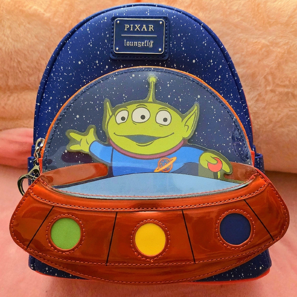 UNRELEASED! RECALLED Loungefly Pixar Toy Story Aliens Spaceship Backpack